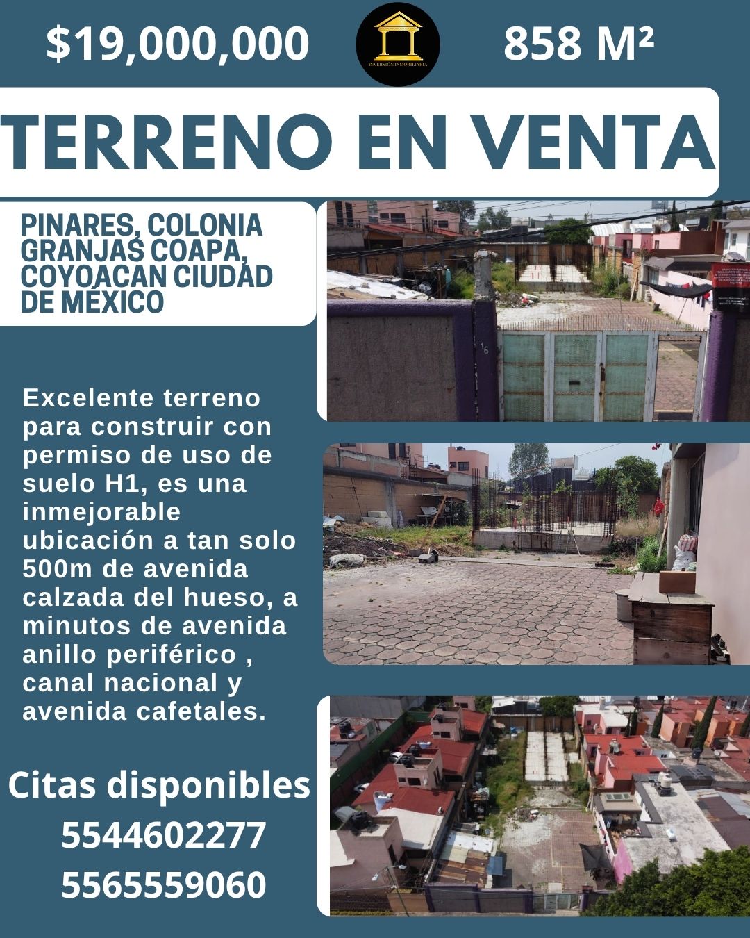 Terreno en venta en Pinares , Coapa, Granjas Coapa, Tlalpan, 14330 Ciudad de Mé…