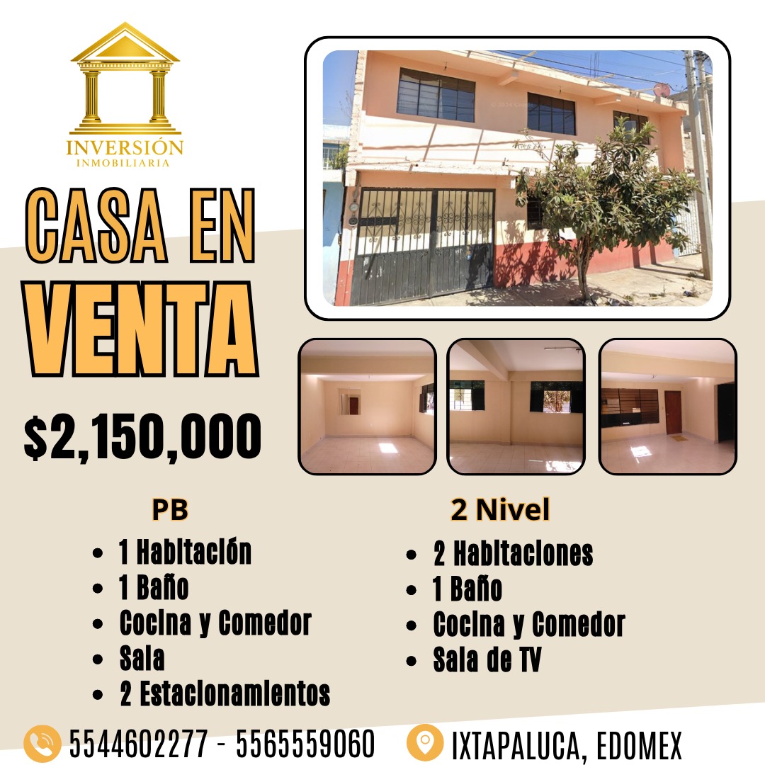 Casa en venta en Col. Emiliano Zapata, Ixtapaluca, Edo. de México