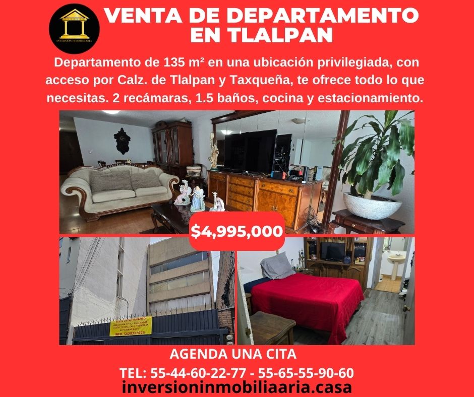 Departamento en venta en Calz. de Tlalpan 2352, Avante, Coyoacán, 04460 Ciudad de Mé…