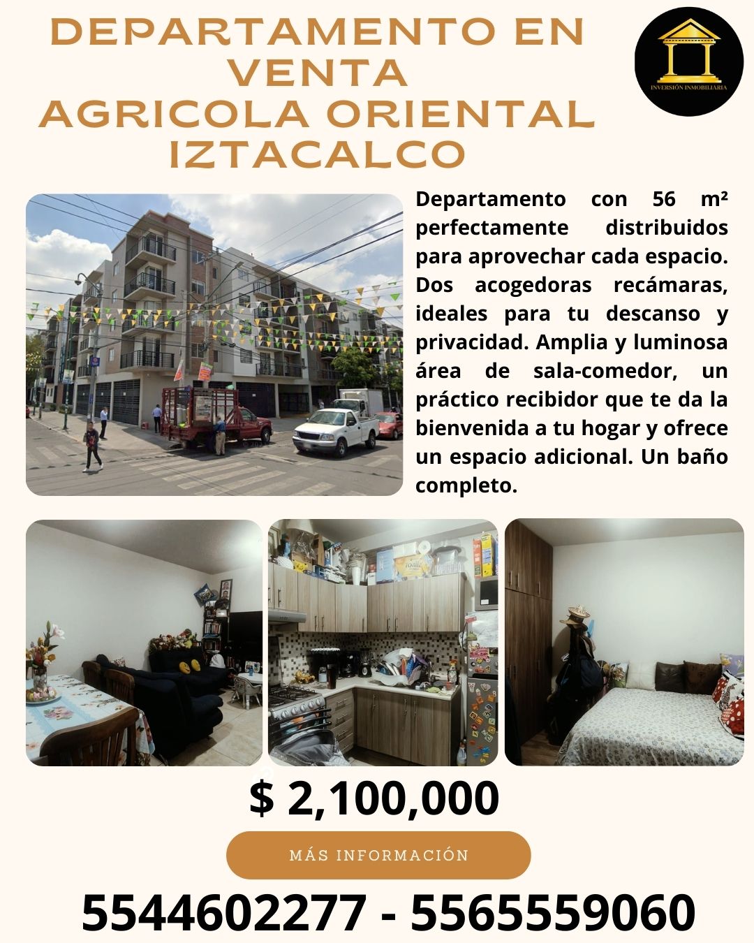 Departamento en venta en SUR 16 IZTACALCO